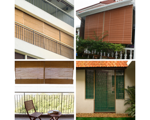 PREMIUM BAMBOO OUTDOOR BLINDS MEDIUM VISIBILITY