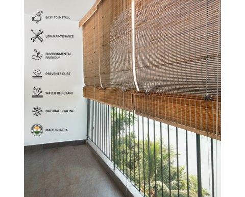 PREMIUM BAMBOO INDOOR BLINDS MEDIUM VISIBILITY