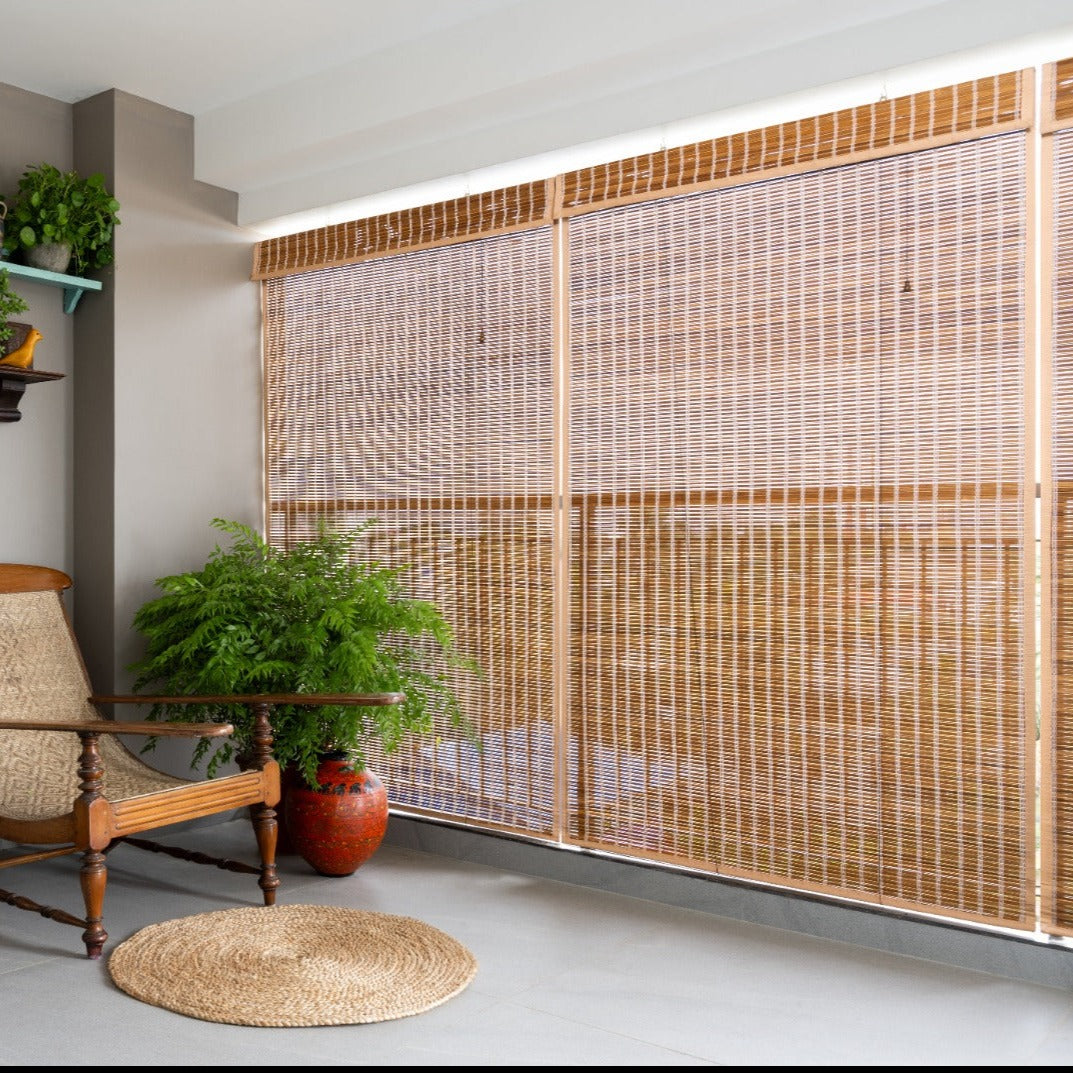 PREMIUM BAMBOO OUTDOOR BLINDS MEDIUM VISIBILITY